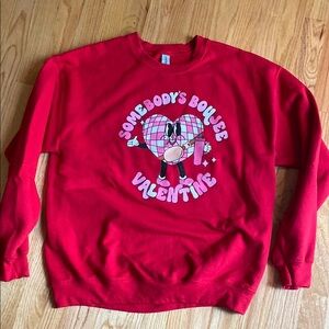 Gildan Somebody’s boujee valentine Heavy Blend Bright Red Pullover